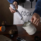 CREMIX Electric Milk Frother & Mixer | 3 Speeds | Double Attachment Made of Stainless Steel | USB Charging