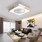 Ultra-Thin Nordic-Inspired Square Ceiling Fan Lamp