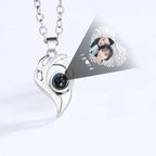 I Love You Magnetic Projection Couple Necklace Set