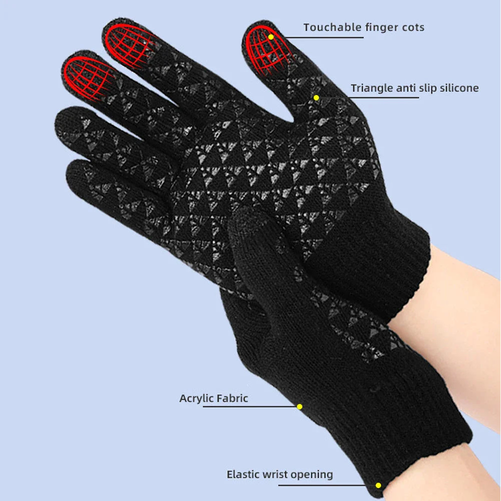 Heated Gloves FROSTIQ | USB Charging | Touchscreen & Non-Slip | Winter Thermal Gloves for Outdoor & Cycling