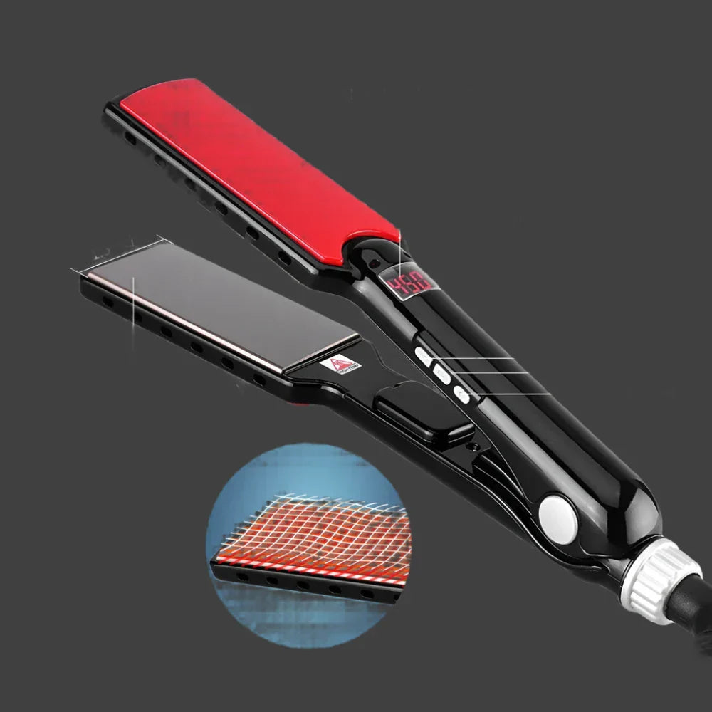 Straightener TITANEA PRO | Width Nano-Titanium plates | 50–249 °C | LED display & Dual voltage | 25×4.3×3.5 cm