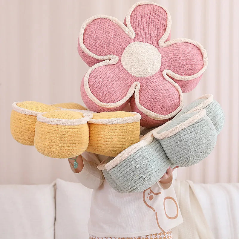 Pastel Fluffy Flower Cushion