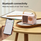 Vintage-Style Wireless Bluetooth Speaker with Subwoofer