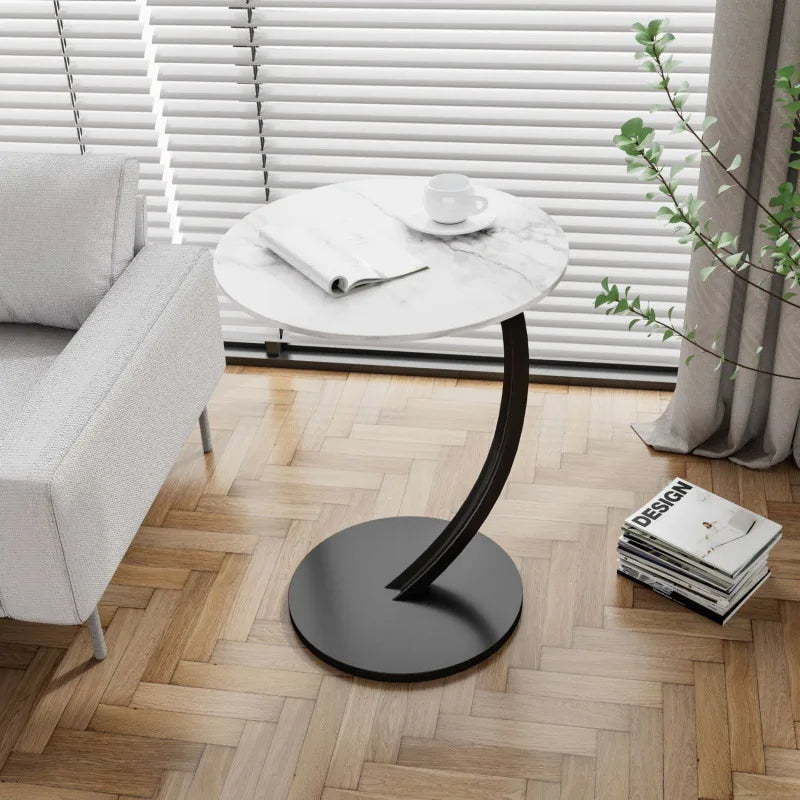 Reinforced Round Side Table for Living Room and Bedroom