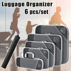 PackEase Travel Organizer Set | 6-piece | Compressible Suitcase Bags | Waterproof & Space Saving