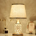Lustrelia Crystal Optic Table Lamp | LED Lighting & Touch Function | Elegant Play of Light | 220V | Plastic