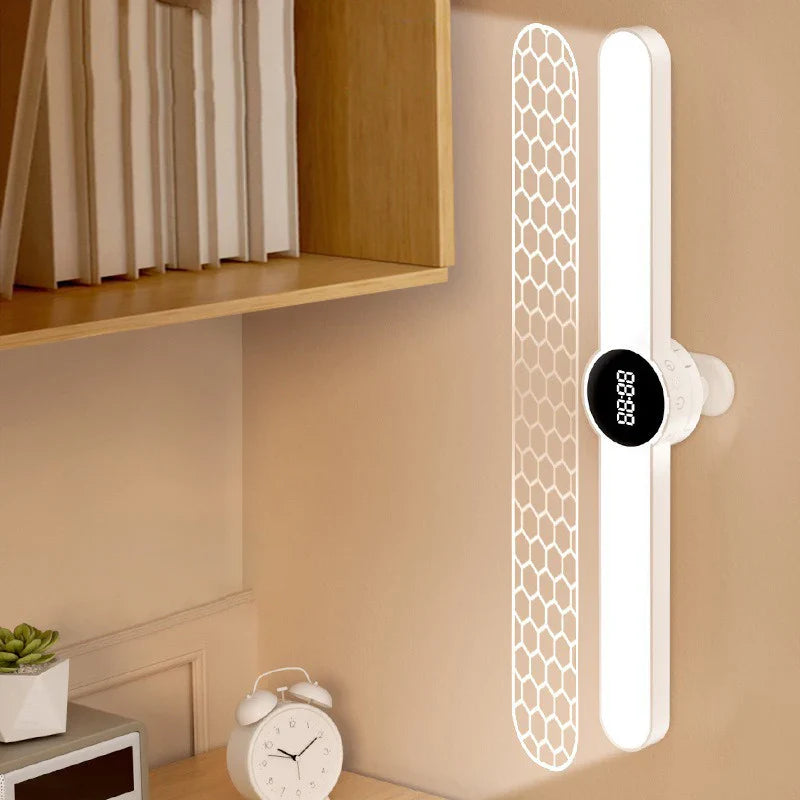 LED Desk Lamp ClarioMag | With Clock & Alarm | Magnetic & USB Rechargeable | Steplessly Dimmable | 35 cm
