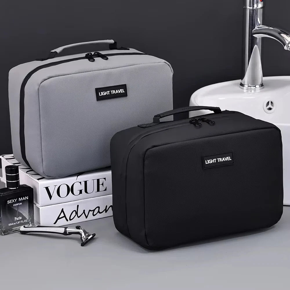 Packvard Men's Toiletry Bag Travel | 24×16×11 cm | Water-repellent & Tear-resistant | With Carry Handle & Plenty of Storage