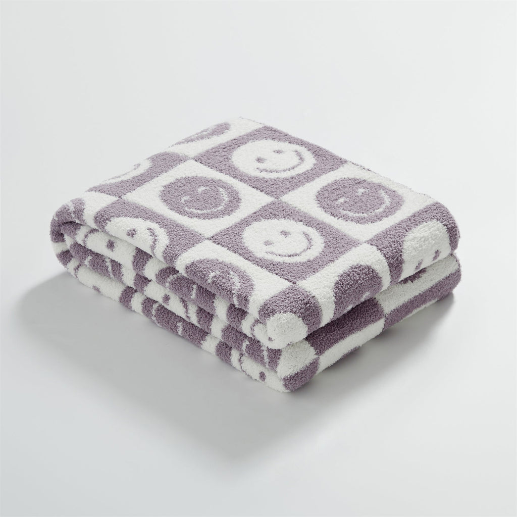 Smiley Checkered Blanket