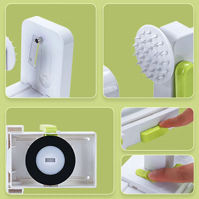 SpiraChef Vegetable Spiralizer | 5-in-1 Spiralizer & Slicer | With Suction Foot & Foldable Design | For Zoodles, Vegetables & Fruits