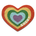 Heart-Shaped Rainbow Tufted Mat