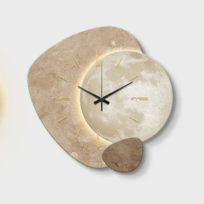 Scandinavian Luxurious Wall Clock – Modern Design with Lighting