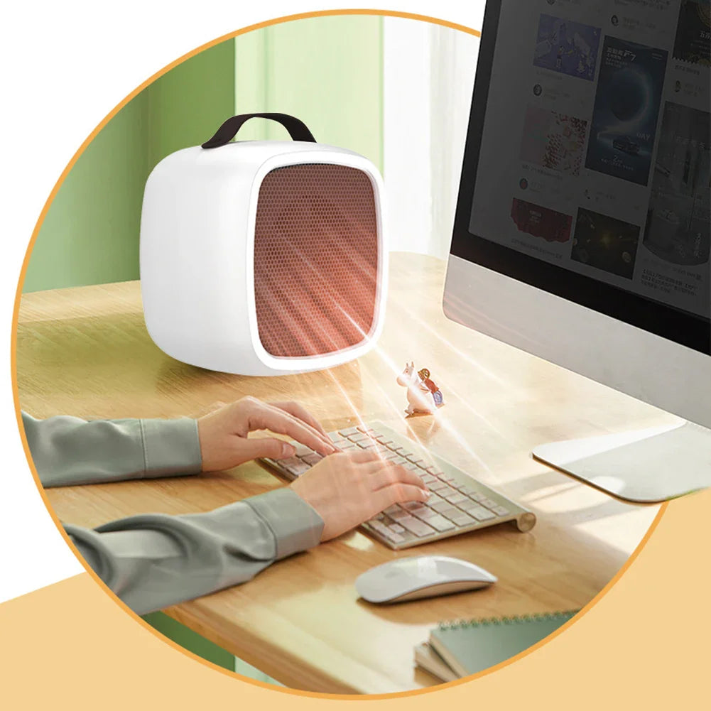 Mini PTC Ceramic Heater | 500W | Fast & Quiet | Overheat Protection | Compact for Indoor Use