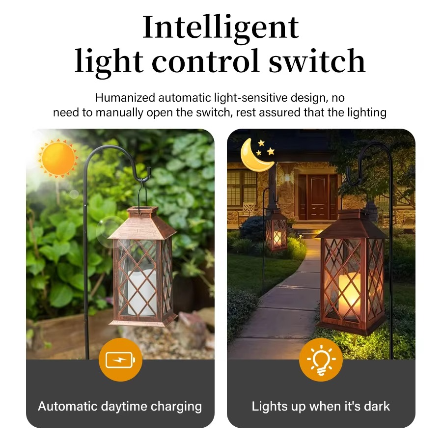 Elegant Solar-Powered Garden Lantern