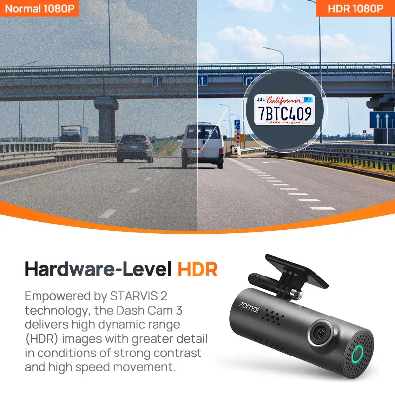 Driveova M200 Dashcam | Full HD & Night Vision | Voice Control & App | 130° Wide Angle