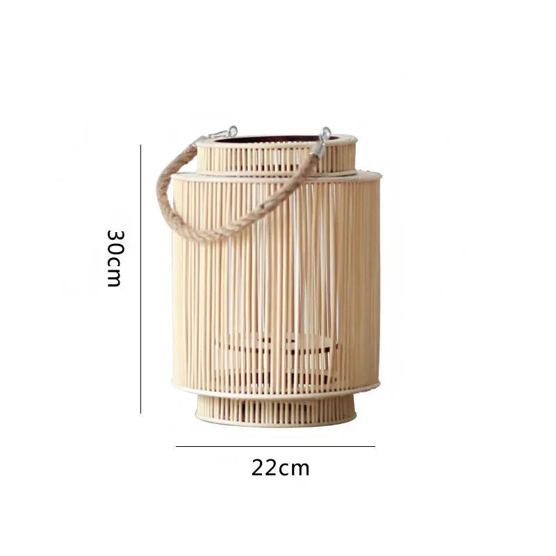 Imitation Bamboo LED Candle Lantern