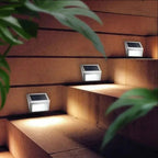 Lunettra Solar Step Light Stainless Steel | 3 LEDs | IP45 Waterproof | Eco-Friendly & Corrosion Resistant | For Garden, Fence & Wall
