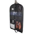 Travel Dresses Garment Bag for Travel | Double-Sided Zipper & XXL Pockets | Breathable & Transparent | 43 inch Hanging Suit Organizer