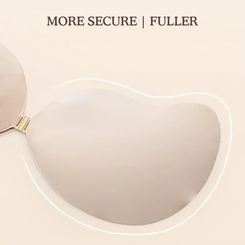 Reusable Strapless Silicone Bra with Push-Up Support