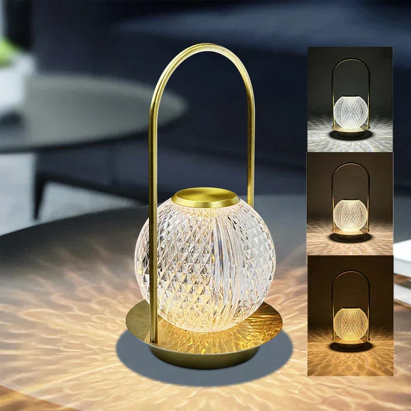 Designer Table Lighting with Crystal Shine
