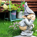 Funny Gnome Figurine Made of Resin for Garden and Lawn