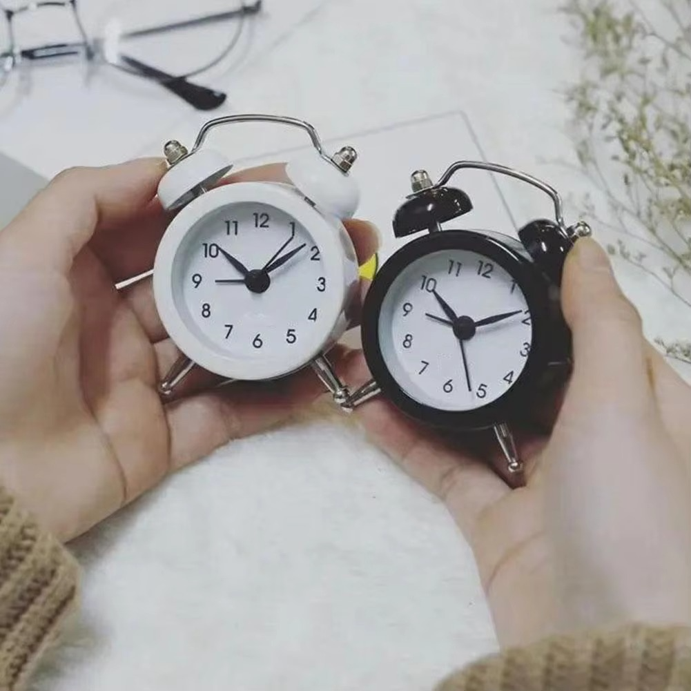 Cute Rabbit Ears Loud Twin Bell Alarm Clock for Heavy Sleepers