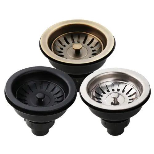 AquaGuard Stainless Steel Sink Strainer with Odor Filter – Pop-Up Stopper & Anti-Blocking Basket