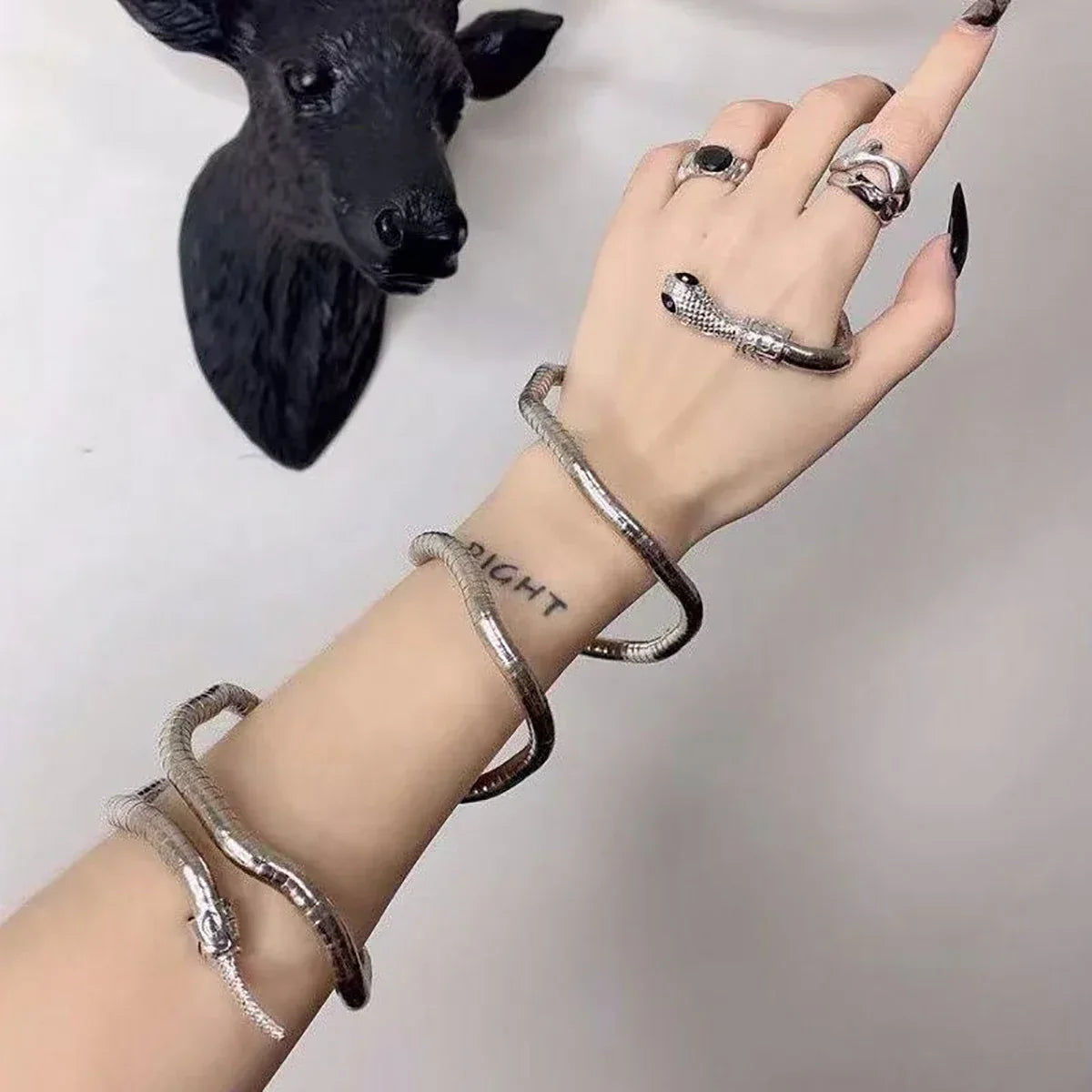 Snake Wrap Bold Dual Necklace