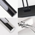 80-100cm LED wall lamp - Modern black/silver wall light for the bathroom, internally mounted picture light