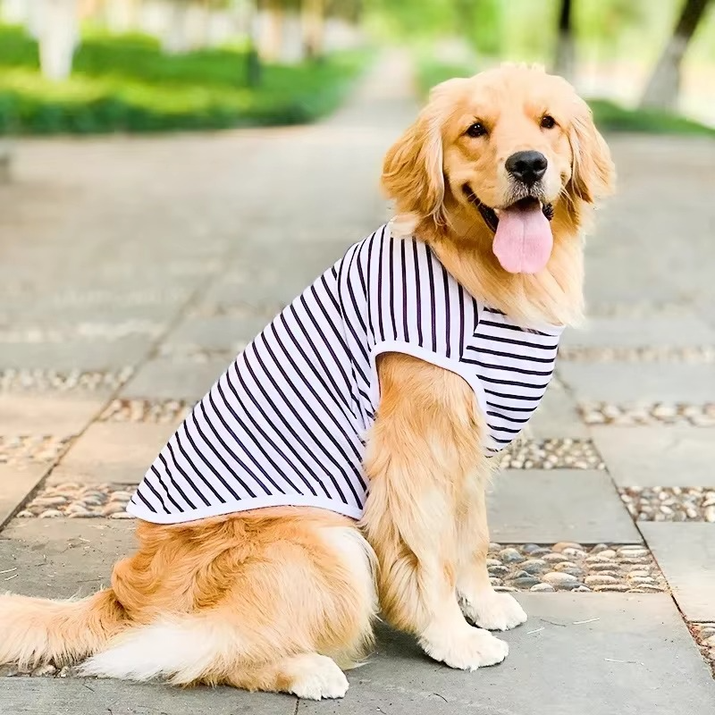 Cotton Summer T-Shirt for Large Dogs – Breathable Tee for Golden Retrievers, Huskies, Labradors, Corgis and More