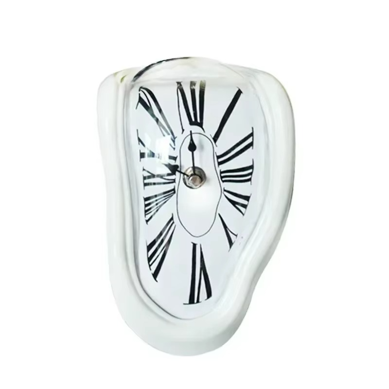 Surreal Melting Wall Clock – Distorted Dali-Inspired Timepiece for Home & Garden
