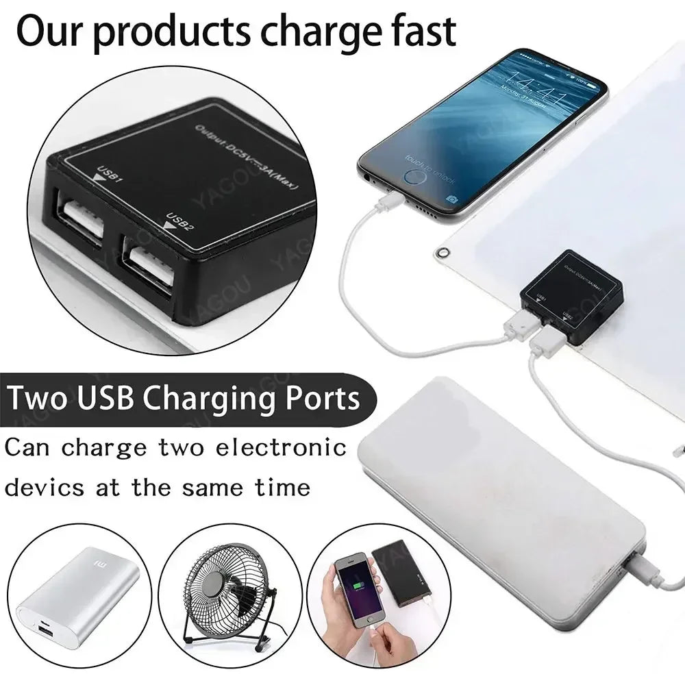 Portable Solar Panel SOLVION Charge 100W | 5V | Dual USB | Waterproof | Outdoor & Camping