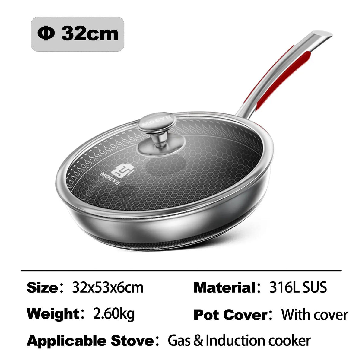 Safe Cook Nonstick Antibacterial Stainless Steel Pan