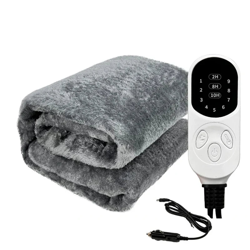 Electric Blanket Car Heated Washable Travel Throw