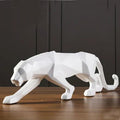 Panther Statue, Animal Figure, Abstract Geometric Style, Resin, Leopard Sculpture, Home Office, Desktop Decoration, Crafts