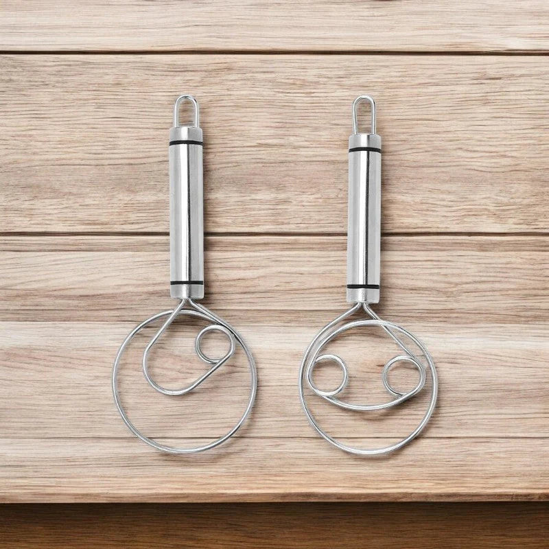 Robust Stainless Steel Danish Dough Whisk – Durable, Ergonomic Design for Versatile Baking & Cooking