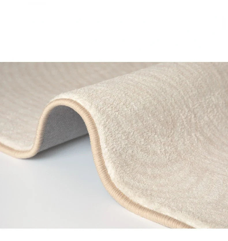 Japanese Minimalist Soft Area Rug Living Room Bedroom Non-slip High-pile Carpet