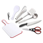 Nomadiq Cooking Set | 9-piece | Stainless Steel Outdoor Kitchen Accessories | With Carrying Bag