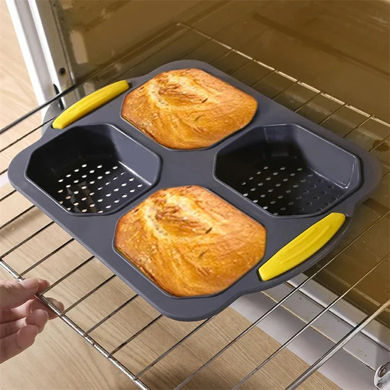 Bunello Burger Mold | Silicone Baking Mold for Buns | Non-Stick & Heat Resistant | 6-Piece Mold