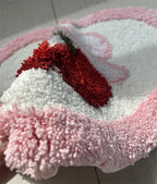 Pink Bow Heart Tufted Mat