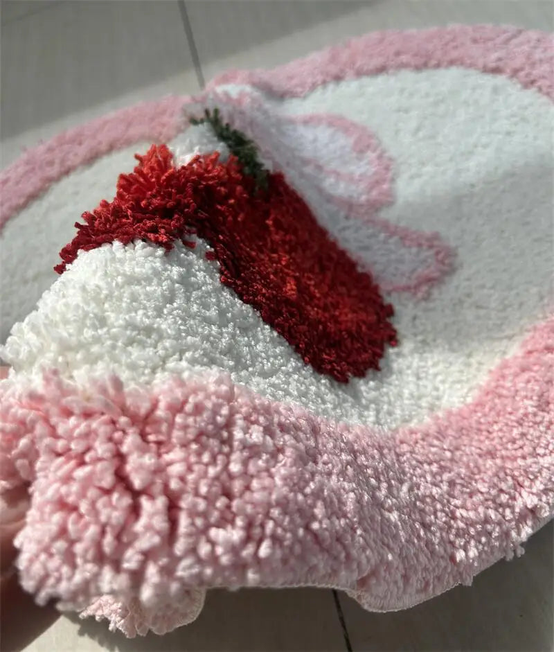 Pink Bow Heart Tufted Mat