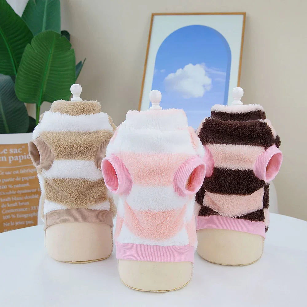 Warmer fleece dog sweater for small dogs