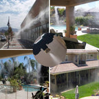 Spray irrigation system – Water hose with spray nozzles for refreshing cooling in the garden