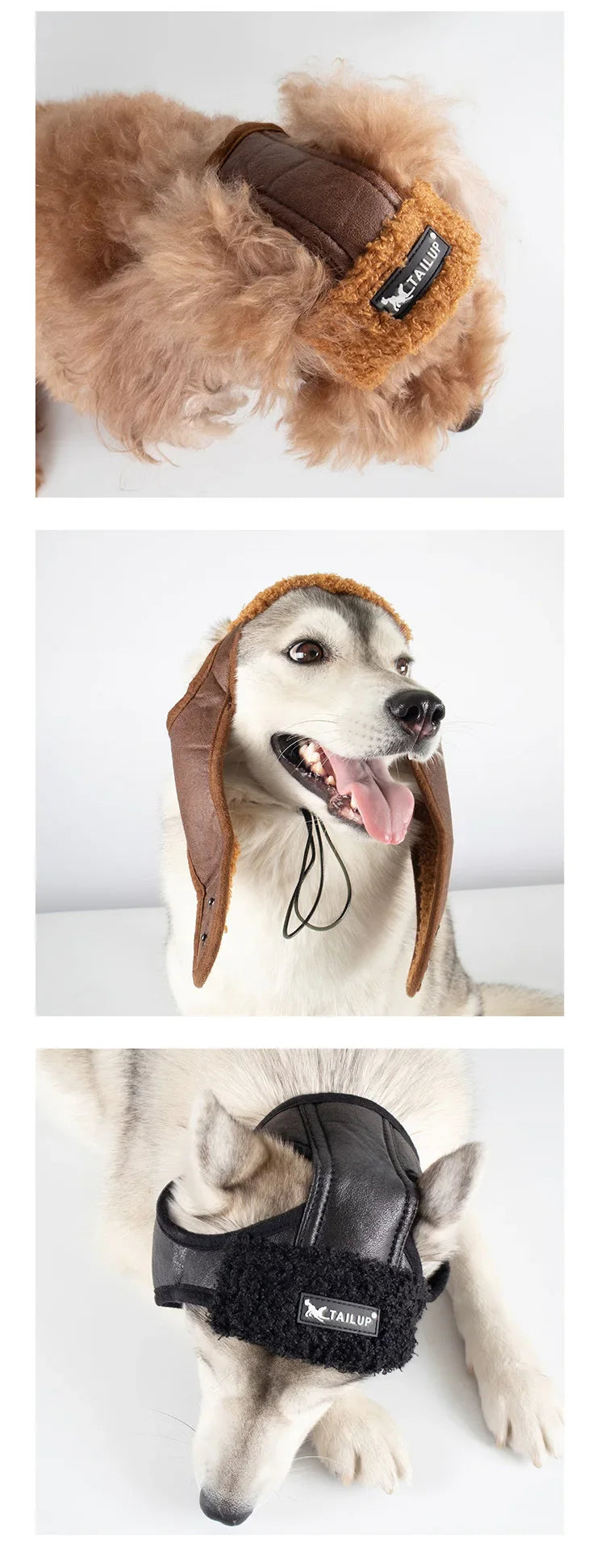 Winter pilot cap for pets warm and comfortable