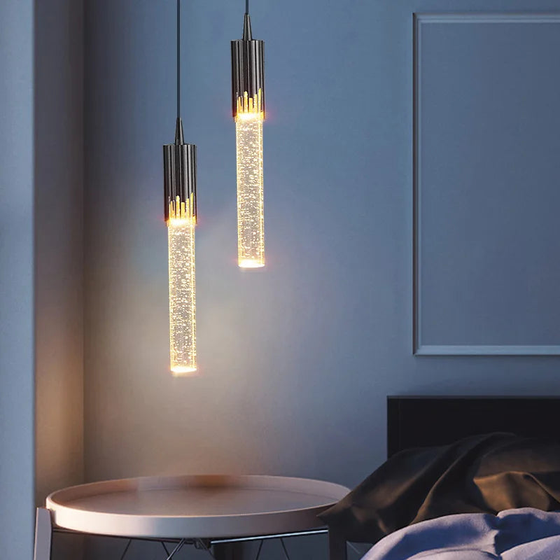 Chandelier with crystal pendants