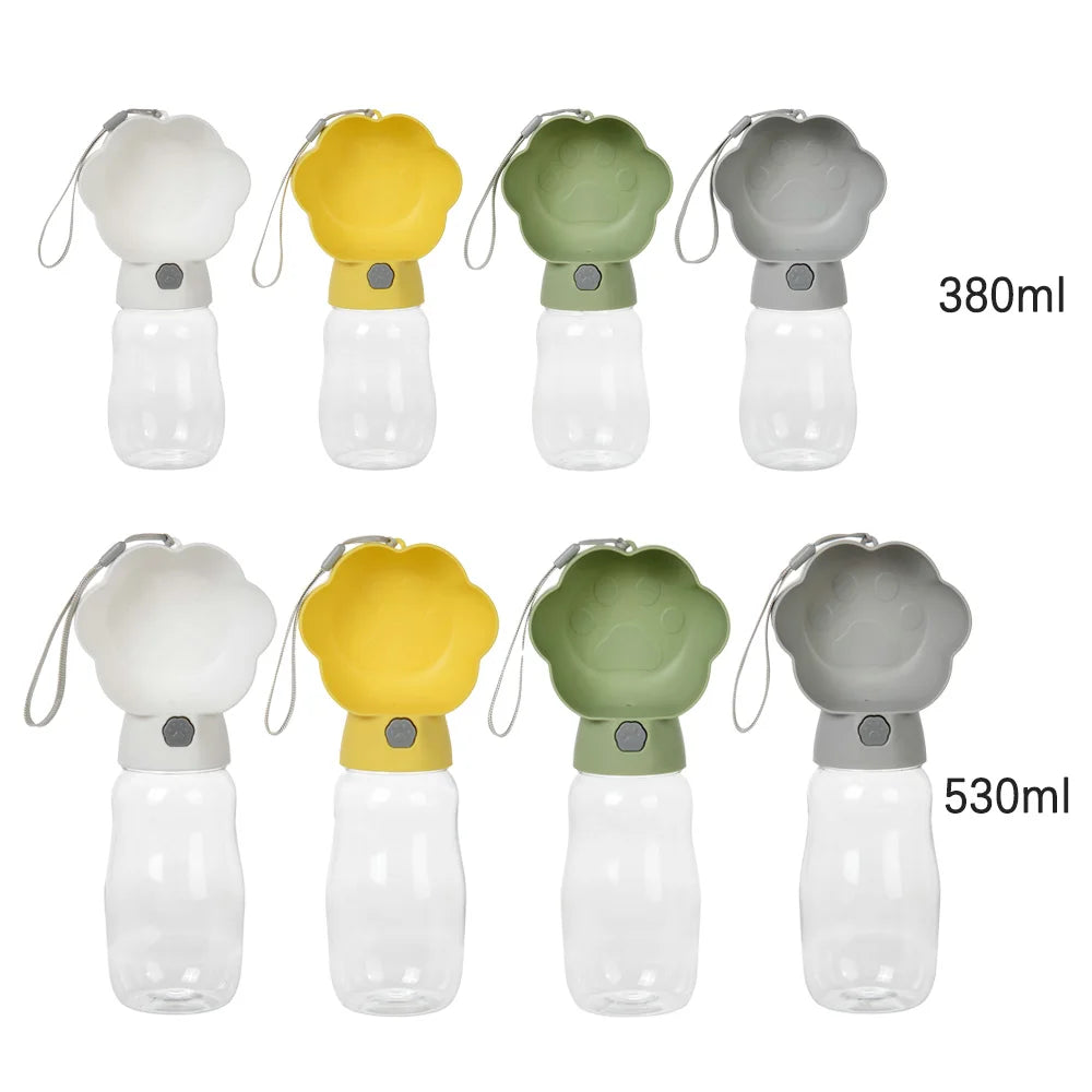 Droppa DuoBottle Drink Bottle | 2-in-1 Water & Food Dispenser for Dogs & Cats | Leaksproof & Portable | 380 ml / 530 ml