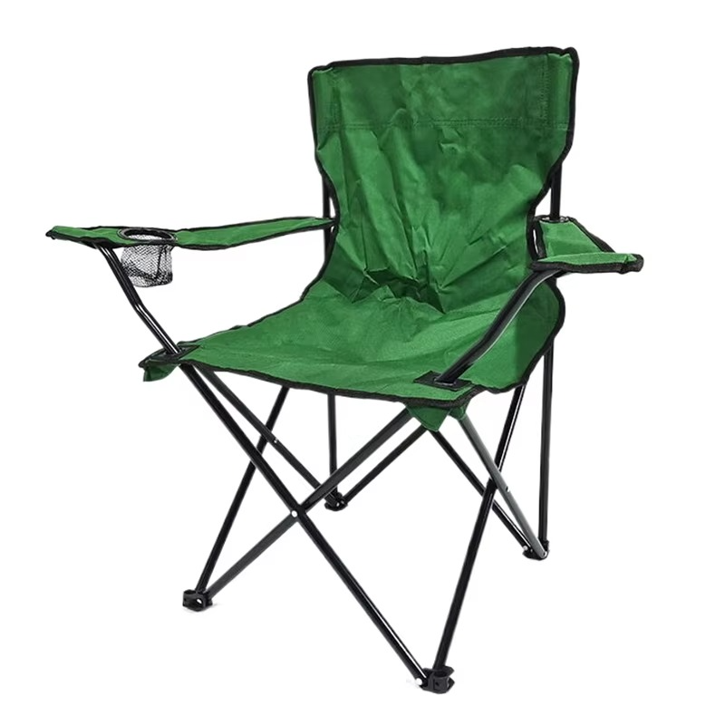 Portable Folding Outdoor Chair with Armrest, Backrest and Cup Holder