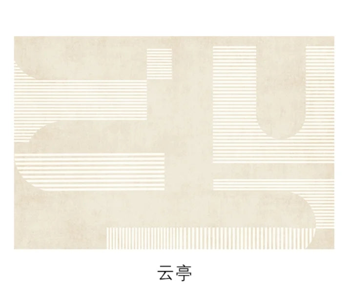 Japanese Minimalistic Soft Rug Non-Slip High Pile Carpet Living and Bedroom