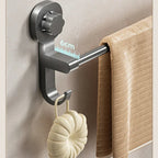 MagnaGrip Power Suction Cup Towel Holder – Black self-adhesive towel holder without drilling