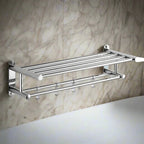 SteelRack Wall-Mounted Stainless Steel Towel Holder – Minimalist Space-Saving Rack for Bathroom & Kitchen
